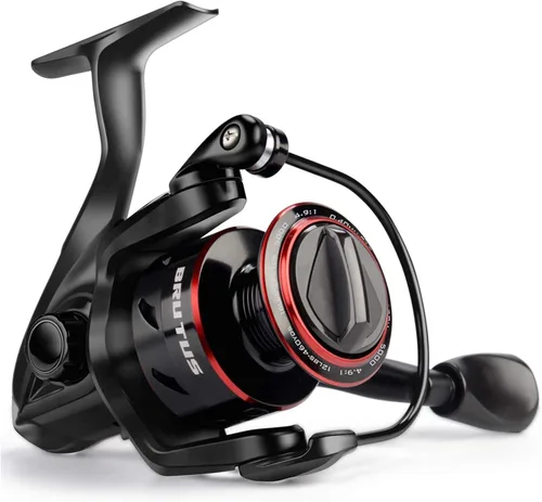 Miniatura 8 de KastKing Brutus Spinning Reel, Freshwater Spinning Fishing Reels, Graphite Frame, CNC Aluminum Spool, 5.2:1 Gear Ratio, 4+1 Ball Bearings