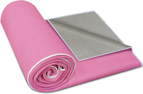 Miniatura 10 de Toalla de yoga caliente antideslizante, paquete de 2 toallas de yoga gruesas y suaves, absorbentes del sudor, con punto de agarre, 72 x 26 pulgadas