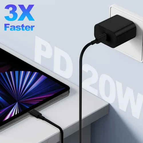 Miniatura 4 de Cargador para iPhone 17 16 15, enchufe de bloque de carga rápida USB C de 20 W y cable tipo C a C de 6 pies largo para Apple iPhone 17 Pro Max/17
