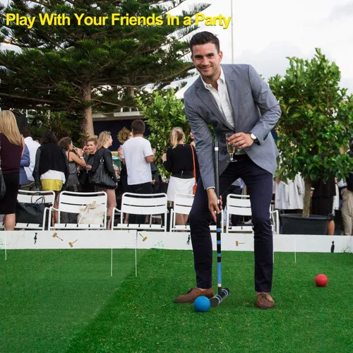 Miniatura 2 de BroWill - Juego de croquet prémium para familias, juego de croquet BroWill con bolsa de transporte para patio, patio al aire libre, juegos de patio