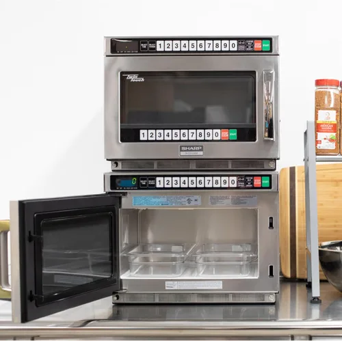 Miniatura 3 de Sharp R-CD1800M - Horno de microondas comercial, TwinTouch resistente con doble touchpads, 1800 vatios, 0.75 pies cúbicos de capacidad, acero