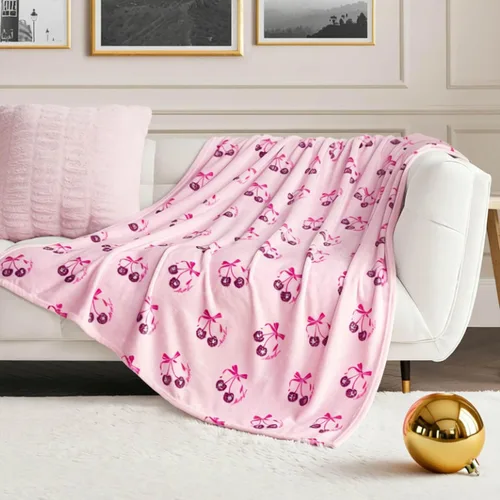 Miniatura 33 de Juicy Couture Berry Happy - Manta de felpa de 50 x 70 pulgadas, color rosa, mantas decorativas para sofás, mantas para sillas y camas