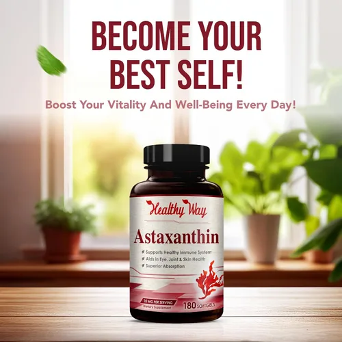 Miniatura 6 de Suplemento de astaxantina de fácil absorción, 10 mg de astaxantina de Haematococcus Pluvialis Microalgas frescas para apoyo a la salud de la piel