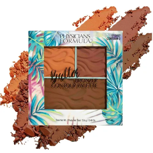 Physicians Formula Paleta de contorno de bronceador de mantequilla, media/oscura