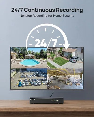 Miniatura 5 de ANNKE Sistema de cámara de seguridad con cable PT de 5MP para exteriores con visión nocturna, audio unidireccional, DVR Lite de 8 canales 3K y 8