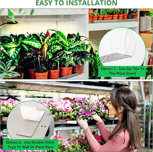 Miniatura 5 de TONYFUL Luces LED de crecimiento, 180 luces LED para plantas para cultivo en interiores, luz de crecimiento de espectro completo de 24 W