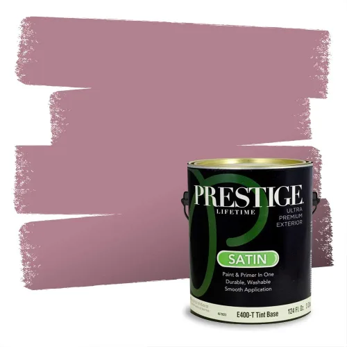 Miniatura 684 de Prestige Paints Pintura exterior e imprimación en uno, 1 galón, plano, coincidencia comparable de Valspar* Amber Rose*