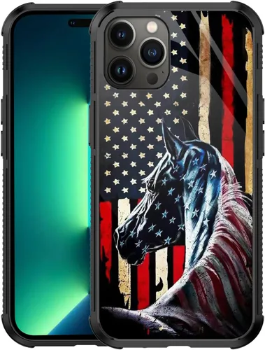 Miniatura 48 de Funda con diseño de ciervo y bandera estadounidense para iPhone 11 Pro Max - Funda protectora de poliuretano termoplástico resistente, antiarañazos