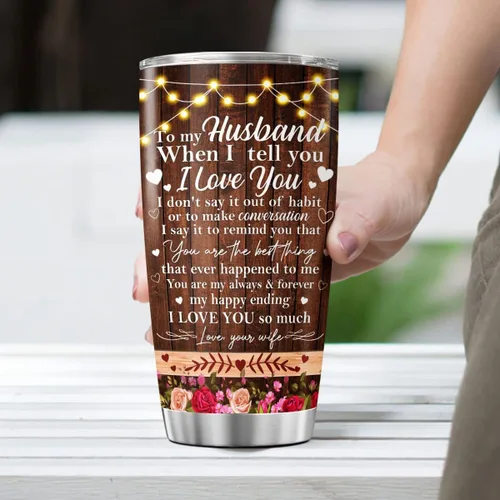 Miniatura 4 de CUBICER Vaso de café personalizado con texto en inglés «To My Huss» con nombre personalizado, regalos de boda para parejas, hombres y adultos, taza