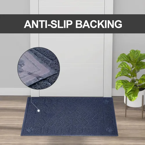 Miniatura 4 de Tapete de Arena para Gatos, Tapete Atrapa Arena Suave para las Patas de Gatitos, Tapete para Caja de Arena de Gatitos de 47" x 35" para Suelos más