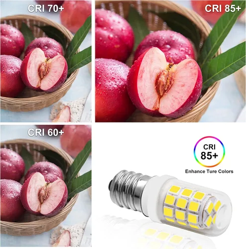 Miniatura 6 de Bombilla pequeña con base de candelabro LED E12, equivalente a 3 W, 25-30 W, incandescentes, 6000 K, bombillas blancas frías, 120 V, 300 lúmenes,