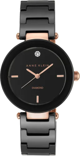 Miniatura 12 de Anne Klein Women's Black Ceramic Bracelet Watch with Diamond Accent