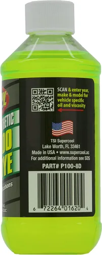 Miniatura 2 de TSI Supercool P100-8D Aceite PAG Viscosidad 100 con tinte U/V 8 onzas 1-Pack