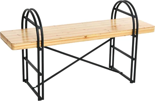 Main + Mesa Eitri Banco de madera y metal, abeto nórdico