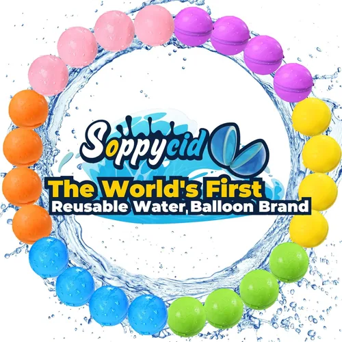 Miniatura 11 de SOPPYCID - Globos de agua reutilizables, sin látex, bomba de agua para piscina, sin atar, fácil llenado rápido, bolas de agua magnéticas