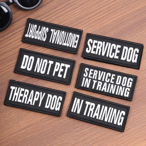 Miniatura 4 de Pistha 12 Piezas de Parches Tácticos Removibles para Arnés de Perro de Servicio, Chaleco para Perro de Servicio, Parches "Do Not Pet" para Perros