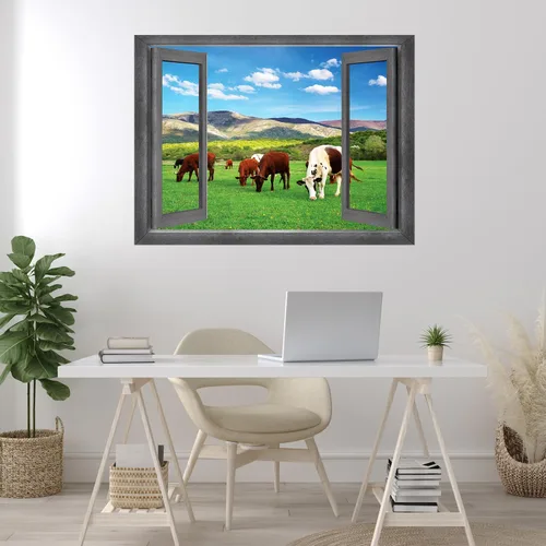 Miniatura 29 de wall26 Adhesivo de pared extraíble/mural de pared Spring on the Plains Creative Window View Decoración de pared - 36 x 48 pulgadas Primavera