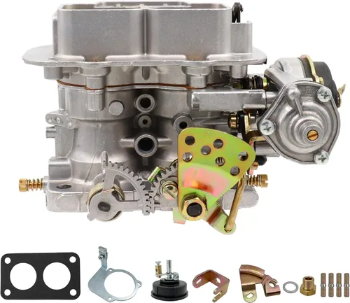 Miniatura 9 de Carburador de 2 barriles 38/38 para Weber 38 x 38 4 CYL estrangulador eléctrico compatible con BMW VW Ford Jeep Toyota Pickup, para Fiat Renault