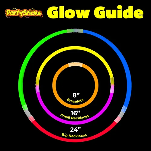 Miniatura 3 de PartySticks Ultra Bright Bulk Party Supplies - Glow in The Dark Glow Sticks with Eye Glasses, Bracelets, and Connectors - Light Up Halloween 4th of