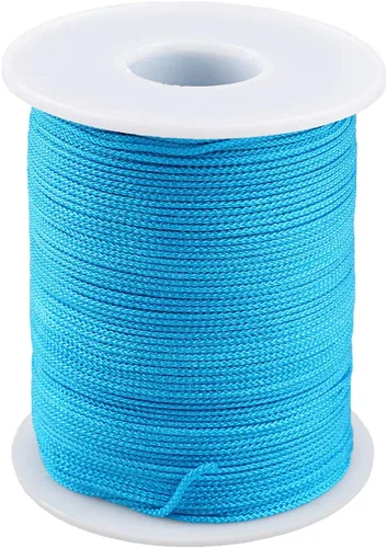 Miniatura 25 de Cuerda de hilo de nailon para jardinería, pulseras trenzadas, manualidades (0.039 in-394 pies, café)