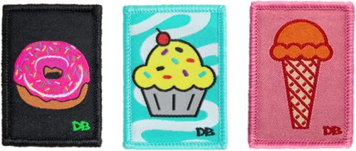Miniatura 12 de Dime Bags Parches intercambiables Parches para personalizar bolsas de diez centavos (banana, paleta, sandía)