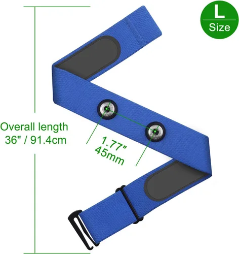 Miniatura 6 de COOSPO Correa de repuesto para monitor de frecuencia cardíaca, correa suave compatible con Wahoo Tickr/Polar H7/Garmin HRM-Dual/moofit/XOSS/Power