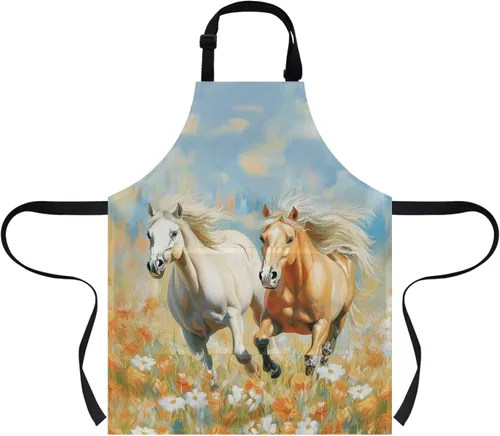 Miniatura 39 de doginthehole Delantal para niños con bolsillo para niños y niñas, delantales de chef ajustables con 2 bolsillos para cocinar, pintar