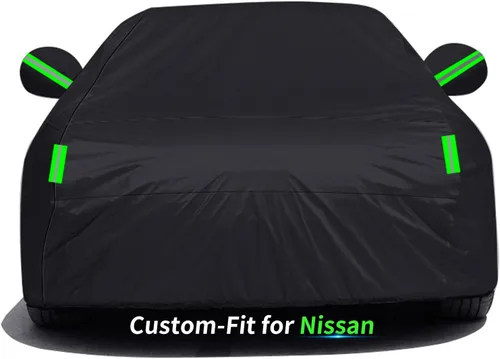 Miniatura 13 de Funda para automóvil con ajuste personalizado para NIS-san, funda de automóvil de 7 capas impermeable para todo tipo de clima, cubierta completa
