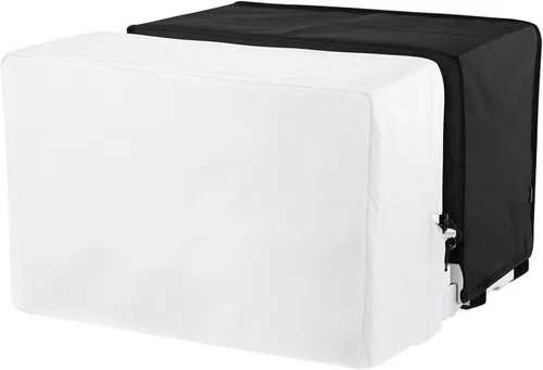 2 fundas de aire acondicionado 600D para exteriores e interiores para unidad de aire acondicionado en forma de U, correas ajustables de gancho y