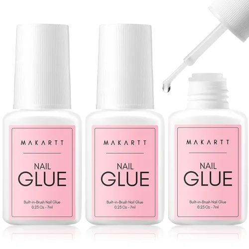 Miniatura 13 de Makartt Pegamento para uñas acrílicas, pegamento para aplicar con pincel para reparar uñas, pegamento profesional para uñas postizas de larga