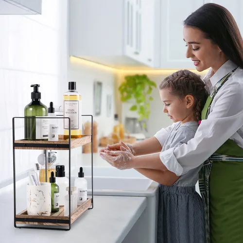 Miniatura 6 de Giftacity Organizador y Almacenamiento de Mostrador de Baño - Organizador de Encimera de Cocina para Fregadero de Baño y Barra de Café, Estante