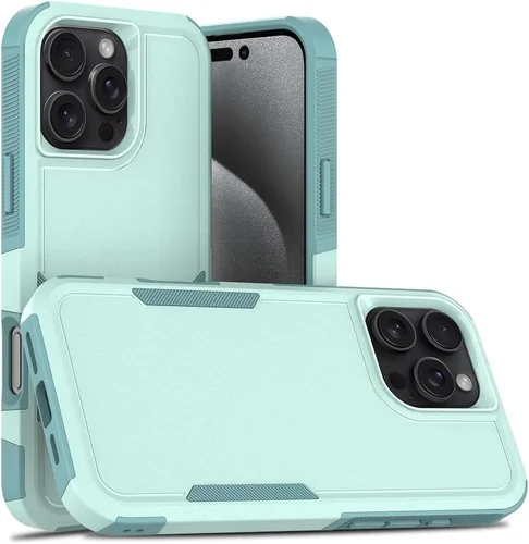 Miniatura 19 de Funda WOGROO para iPhone 8 Plus, iPhone 7 Plus de 5.5 pulgadas, funda protectora para teléfono a prueba de golpes, fuerte y duradera, color negro