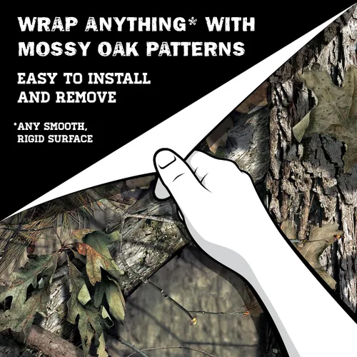 Miniatura 3 de Mossy Oak Patrones de Caza en Rollo de Camuflaje Mate, Envoltura de Vinilo Autoadhesiva, DIY (48"x12", Break-Up Country)