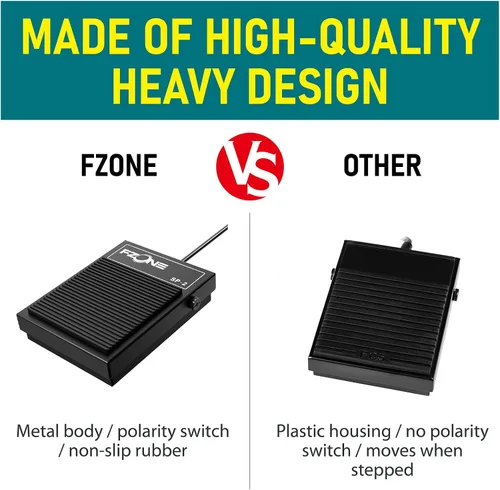 Miniatura 5 de Pedal de resonancia compacto FZONE para teclados, pianos digitales, sintetizadores, módulos de tono, máquinas de tambor, todo metal, diseño pesado