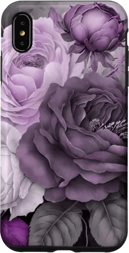 Miniatura 11 de Purple Watercolor Rose Flower Bouquet on Gray Case for iPhone 17