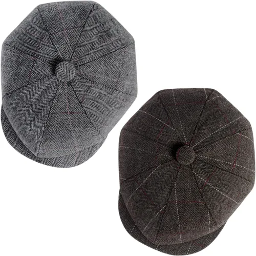 Miniatura 8 de Gorra de taxista Senker Fashion para hombre, gorra irlandesa clásica de 8 paneles de mezcla de lana para hombre mayor