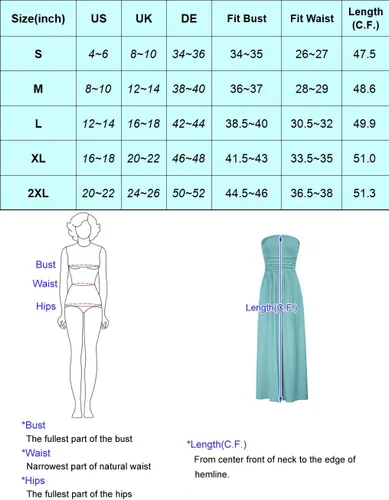 Miniatura 3 de GRACE KARIN - Maxivestido largo para mujer, sin tirantes, fruncido, estilo informal, holgado, con bolsillos