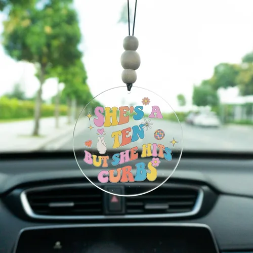 Miniatura 12 de Talataca Adorno plano 2D cristiano para automóvil y cuentas de madera, citas inspiradoras con cuentas, accesorios para espejo retrovisor, colgante 37