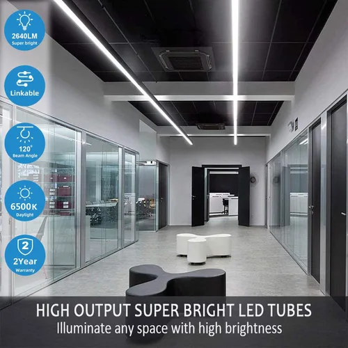 Miniatura 7 de Luminaria de tienda de 4 pies T8 LED , de 24 vatios integrado de T8 LED tubo de luz, luz blanca súper brillante 6500K, cubierta lechosa, con cable