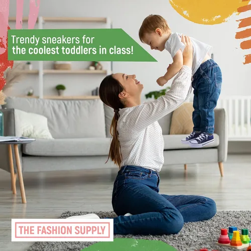 Miniatura 6 de The Fashion Supply Zapatos de lona para niños y niñas - Zapatos de lona transpirables para niños y niñas, tenis de lona para niños y niñas