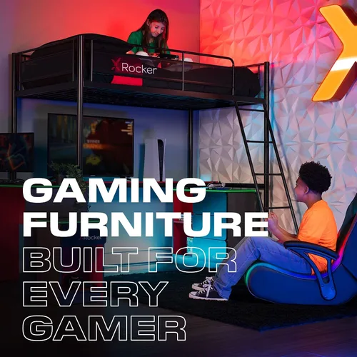 Miniatura 6 de X Rocker PC Computer Gaming Desk Chair with Wheels, College Dorm Room Essentials for Guys and Girls, Adjustable, Ergonomic Office Chair, Gifts for