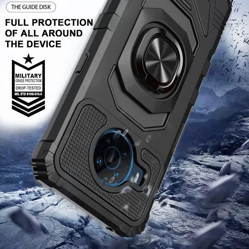 Miniatura 3 de Ailiber Funda para Nokia X100, Nokia X100 con protector de pantalla de vidrio templado, soporte de anillo para montaje magnético de automóvil, funda