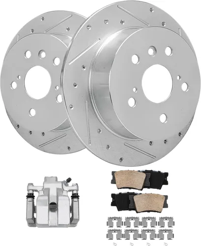 Miniatura 9 de Detroit Axle - 4 rotores de freno para Chevrolet Cruze 2014 2015 [modelos de motores de gas] Rotores de freno de disco perforados y ranurados