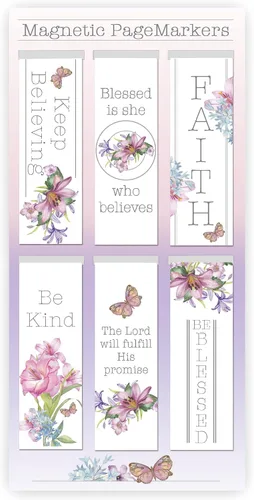 Miniatura 19 de Christian Art Gifts - Conjunto de marcapáginas magnéticos unisex con versículos bíblicos en blanco y negro Gospel Salvation, diseños inspiradores