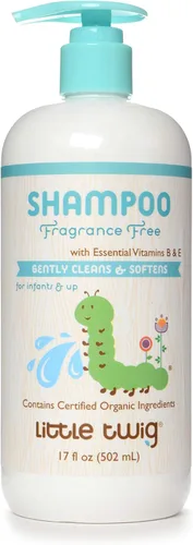 Little Twig Champú sin fragancia, champú para el cabello con fórmula natural derivada de plantas, vegano, sin gluten, perfecto para recién nacidos,