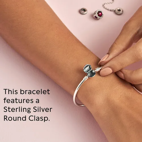 Miniatura 5 de PANDORA Pulsera de plata esterlina con dije de joyería, 6.7 pulgadas, con caja de regalo, Metal, Circonita cúbica