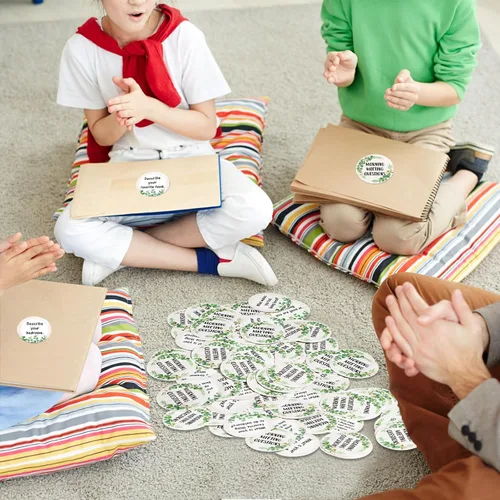 Miniatura 4 de Outus 50 tarjetas de preguntas con fichas para reuniones matutinas para estudiantes, tarjetas de ideas para preguntas en el aula, tarjetas