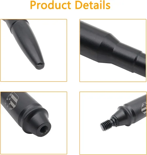 Miniatura 4 de Antena aérea FM de aluminio de 5.7 pulgadas, radio corta de repuesto negro para coche, amplificador de señal de radio estéreo para Jeep Wrangler JK