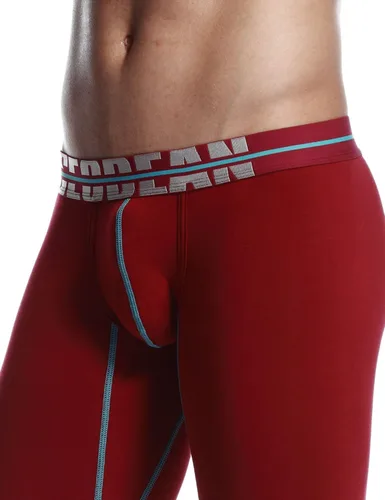 Miniatura 7 de SEOBEAN Low Rise Pantalones de ropa interior para hombre largo John algodón rojo oscuro 2276