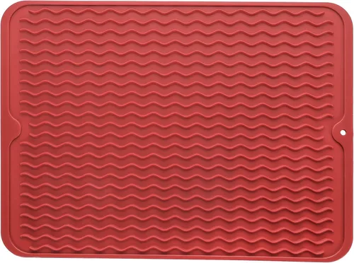 Miniatura 69 de MicoYang Alfombrilla de silicona para secado de platos para múltiples usos, fácil de limpiar, ecológica, resistente al calor, alfombrilla